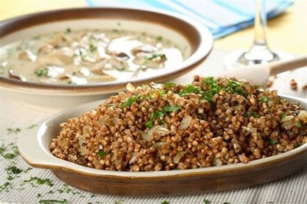 Buchweizen- und Kefir-Diät für 5 Tage.